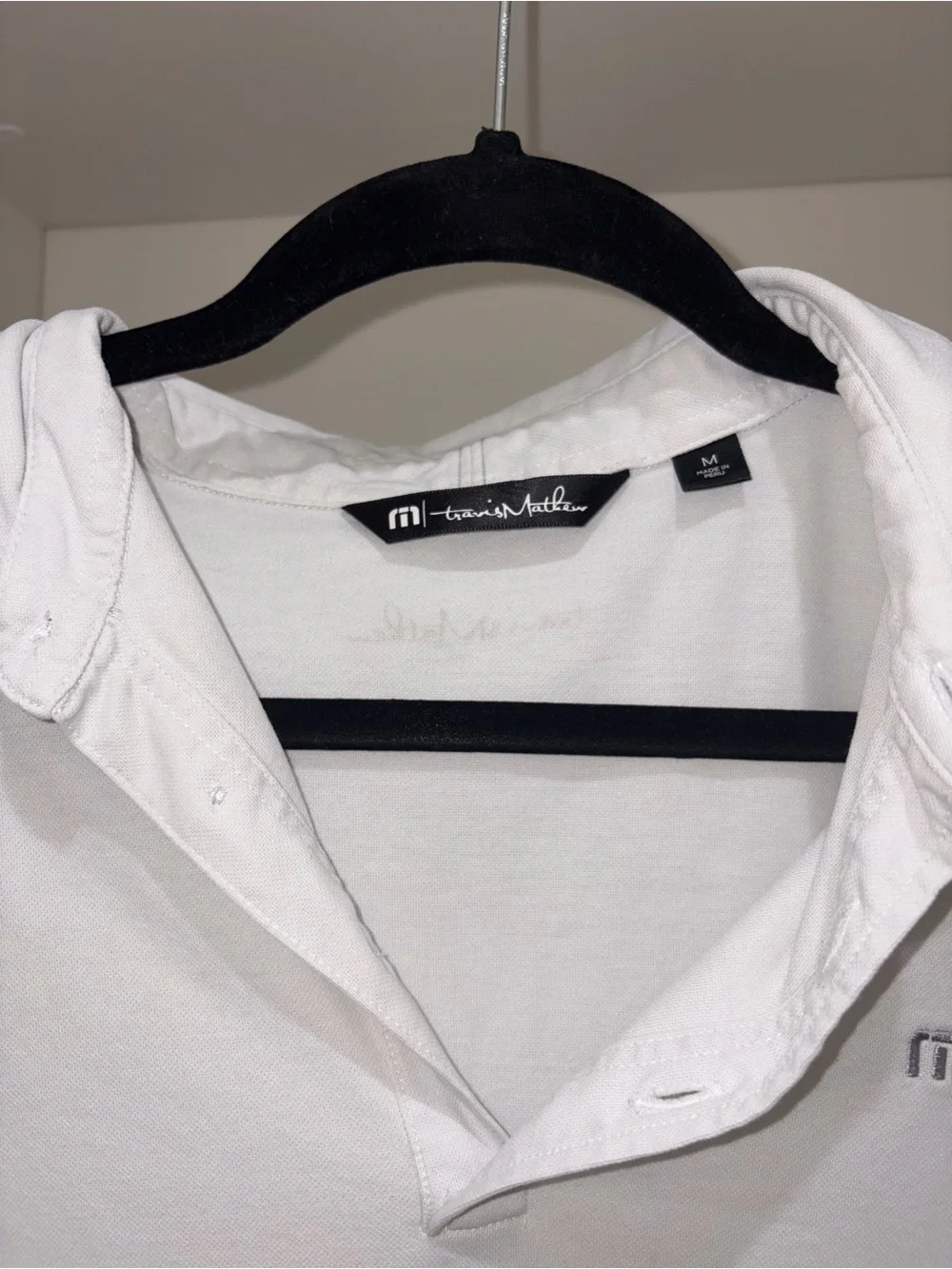 Travis Matthew Men's White Polo Shirt
